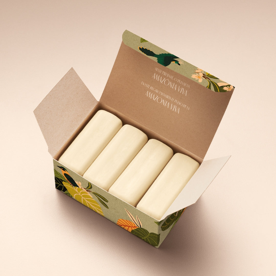 Ekos Priprioca and White Breu Bar Soap 4x 100g Natura Daily Skin Care