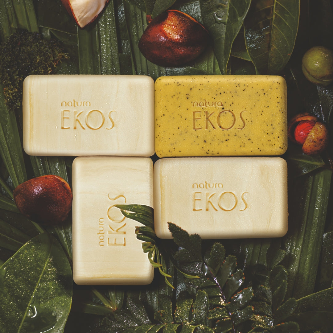 Ekos Passion Fruit Vegetable Exfoliating Bar Soap 4x 100g Natura Skin Care