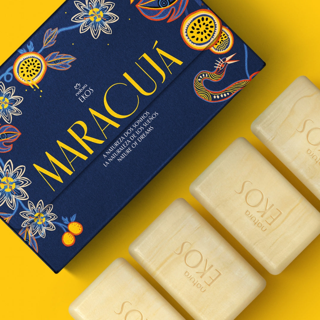 Ekos Passion Fruit Vegetable Bar Soap Natureza dos Sonhos 4x 100g Natura