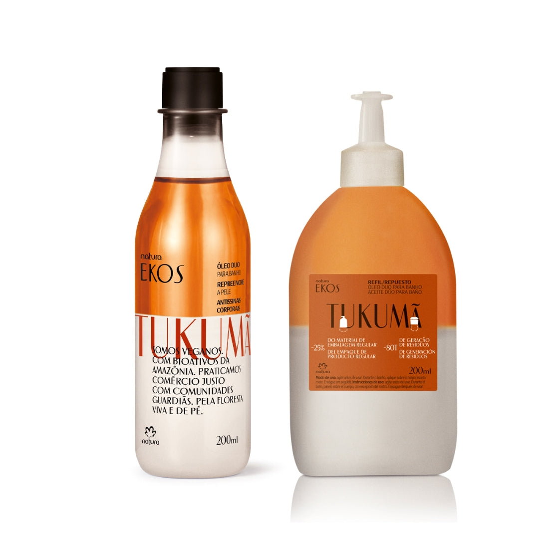 Ekos Tukumã Biphasic Body Deodorant Oil + Refill Kit Natura Daily Skin Care