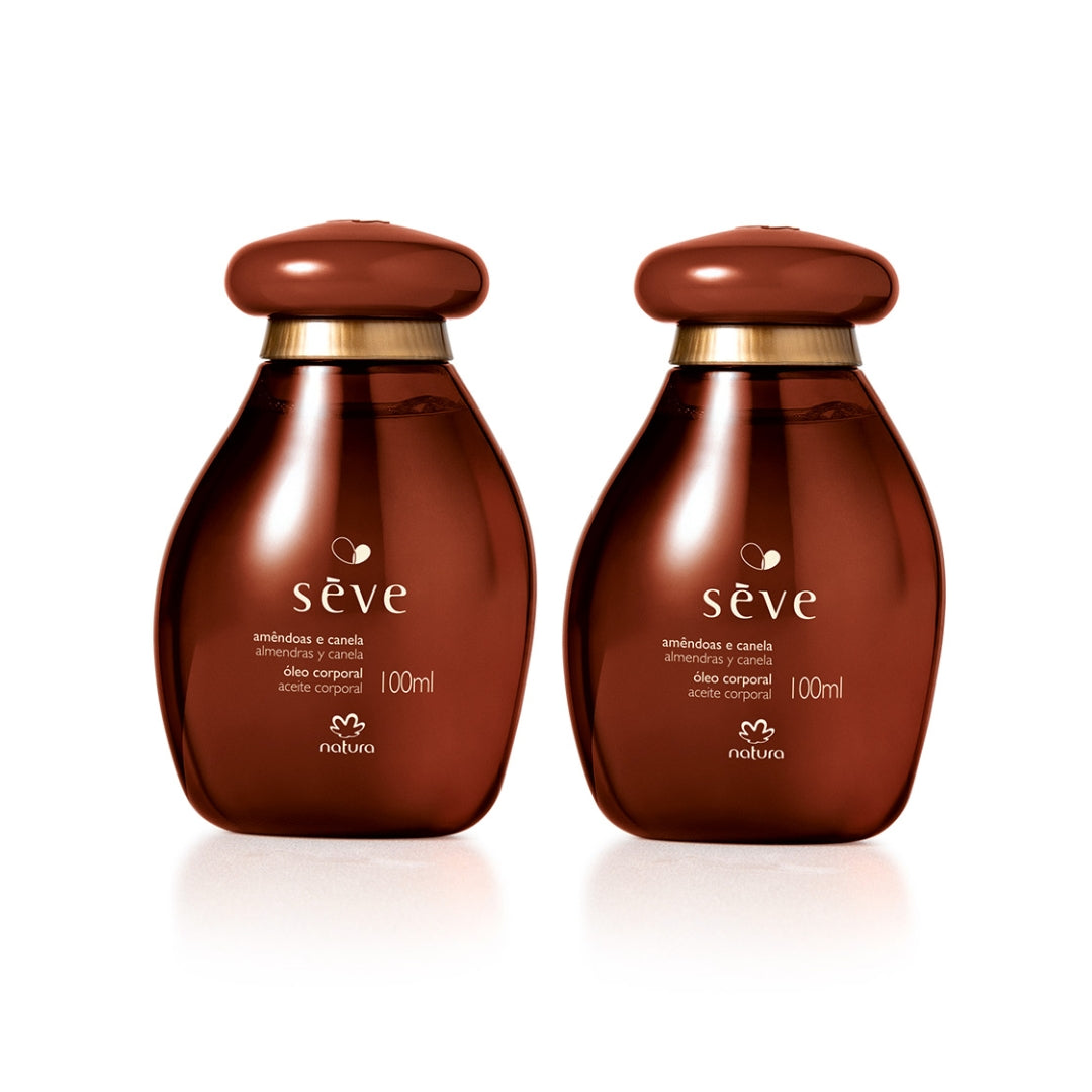 Sève Almond Cinnamon Deodorant Body Oil Kit 2x 100ml Natura Daily Skin Care