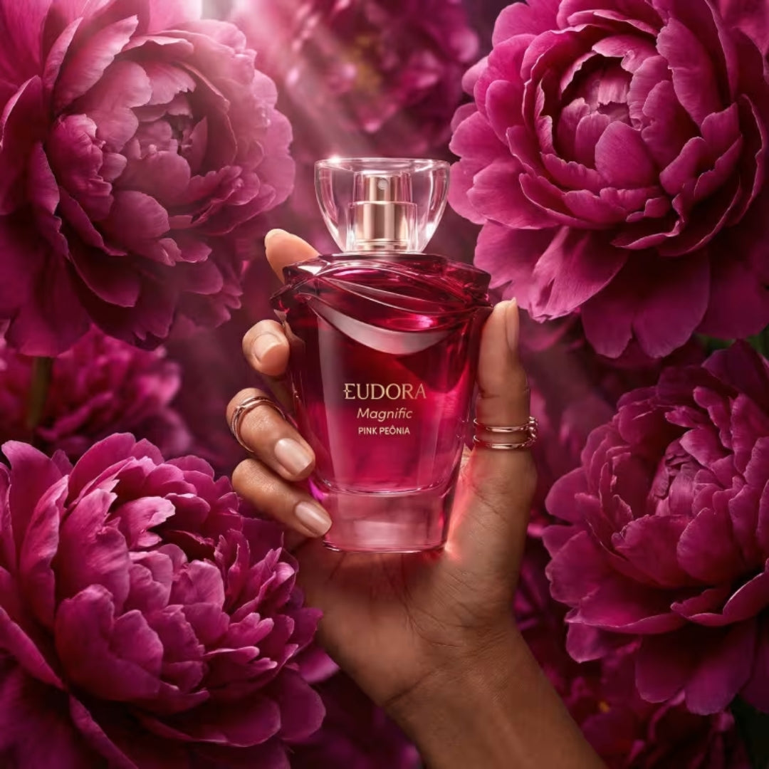 Magnific Pink Peony Eau de Cologne Floral Gourmand Perfume 75ml Eudora