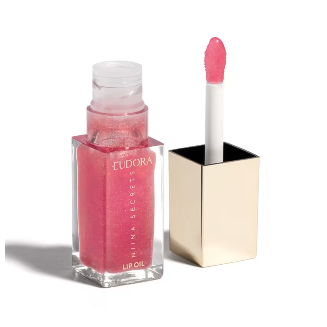 Niina Secrets Shine Wild Rose Hydrating Glossy Lip Oil Hyaluronic Acid 7ml Eudora