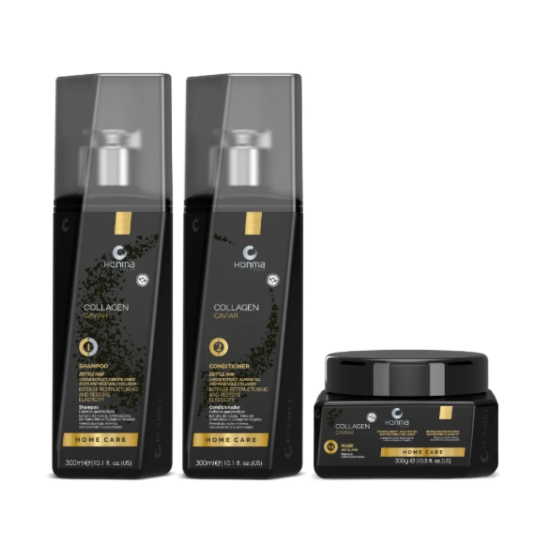 Collagen Caviar Repair Kit Damaged Hair Home Care Set Honma Tokyo