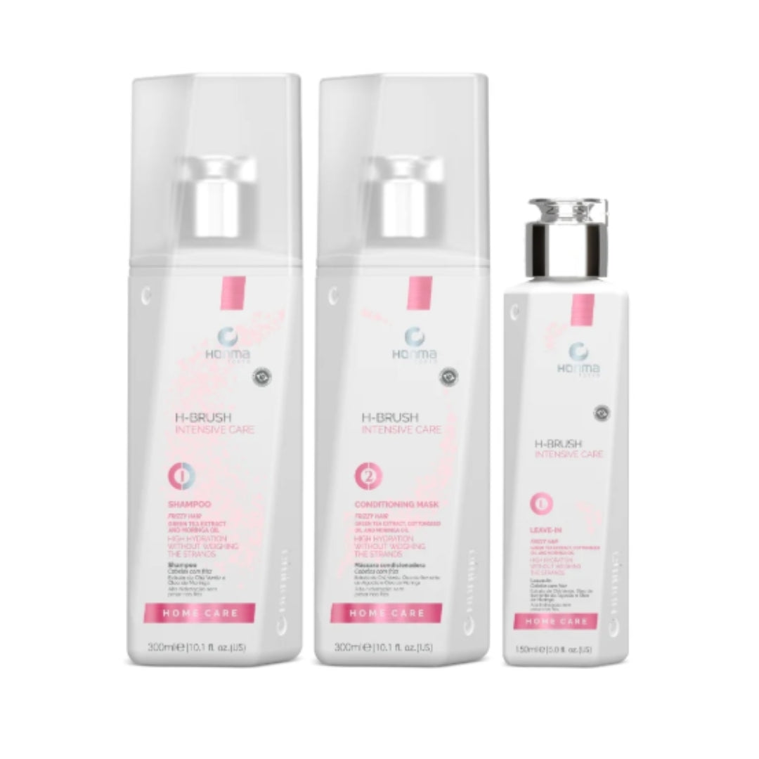 H-Brush Intensive Care Complete Anti-Frizz Hair Kit Home Care Set Honma Tokyo