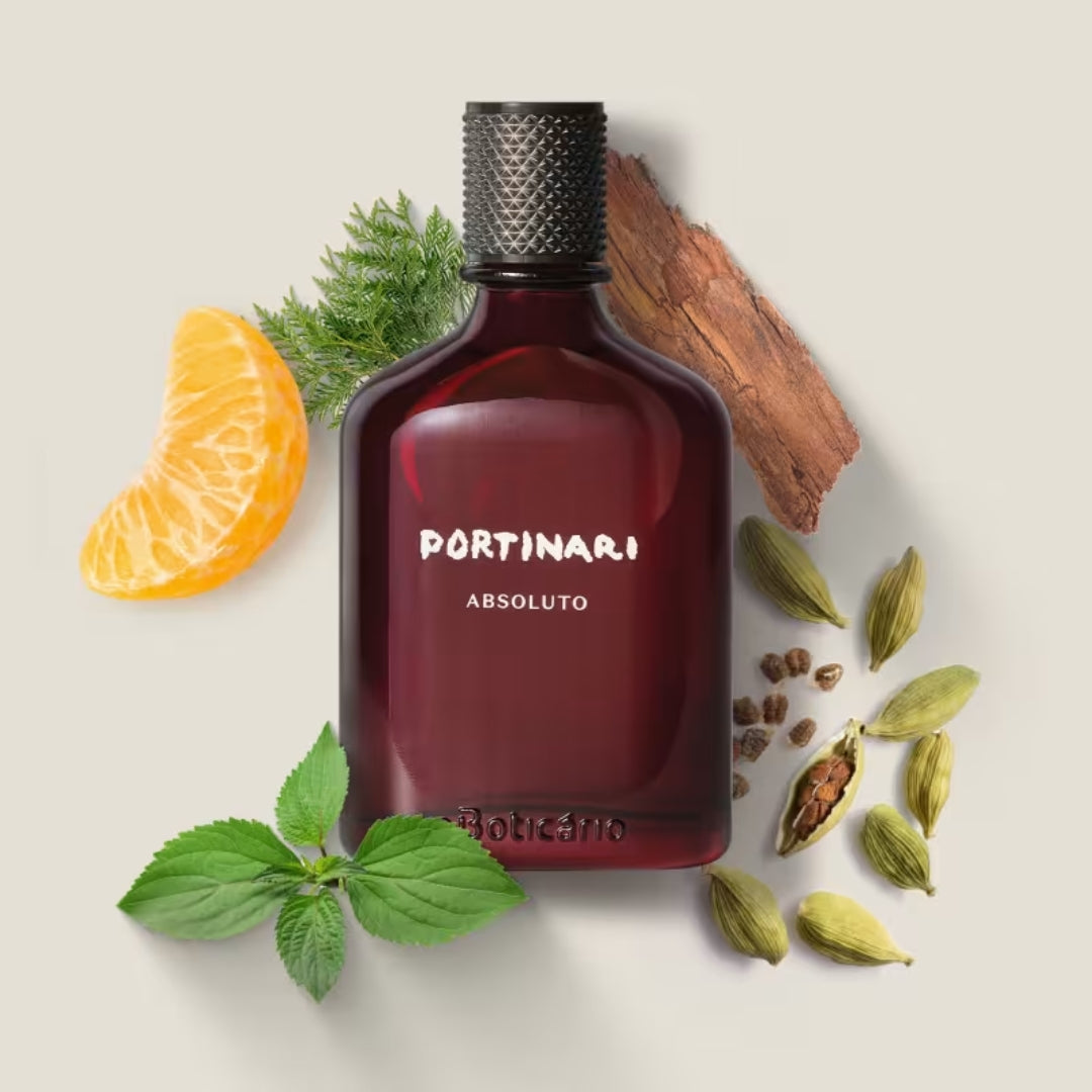 Portinari Absoluto Cologne Woody Chypre Amber Fragrance 100ml o Boticário