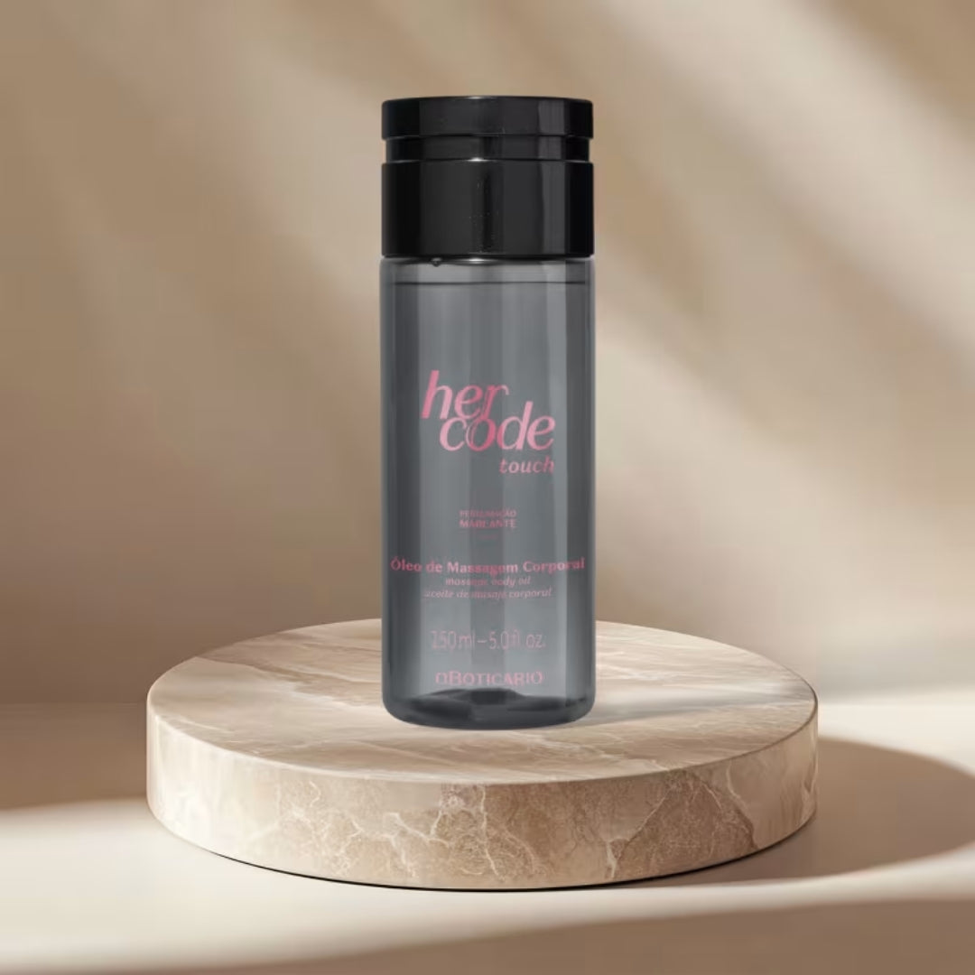 Her Code Touch Warming Massage Oil Vanilla Sandalwood 150ml o Boticário