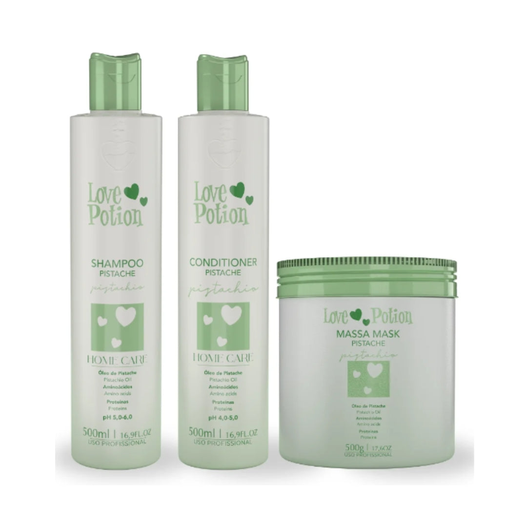 Pistachio Hair Home Care Set Shampoo Mask Conditioner Treatment Love Potion
