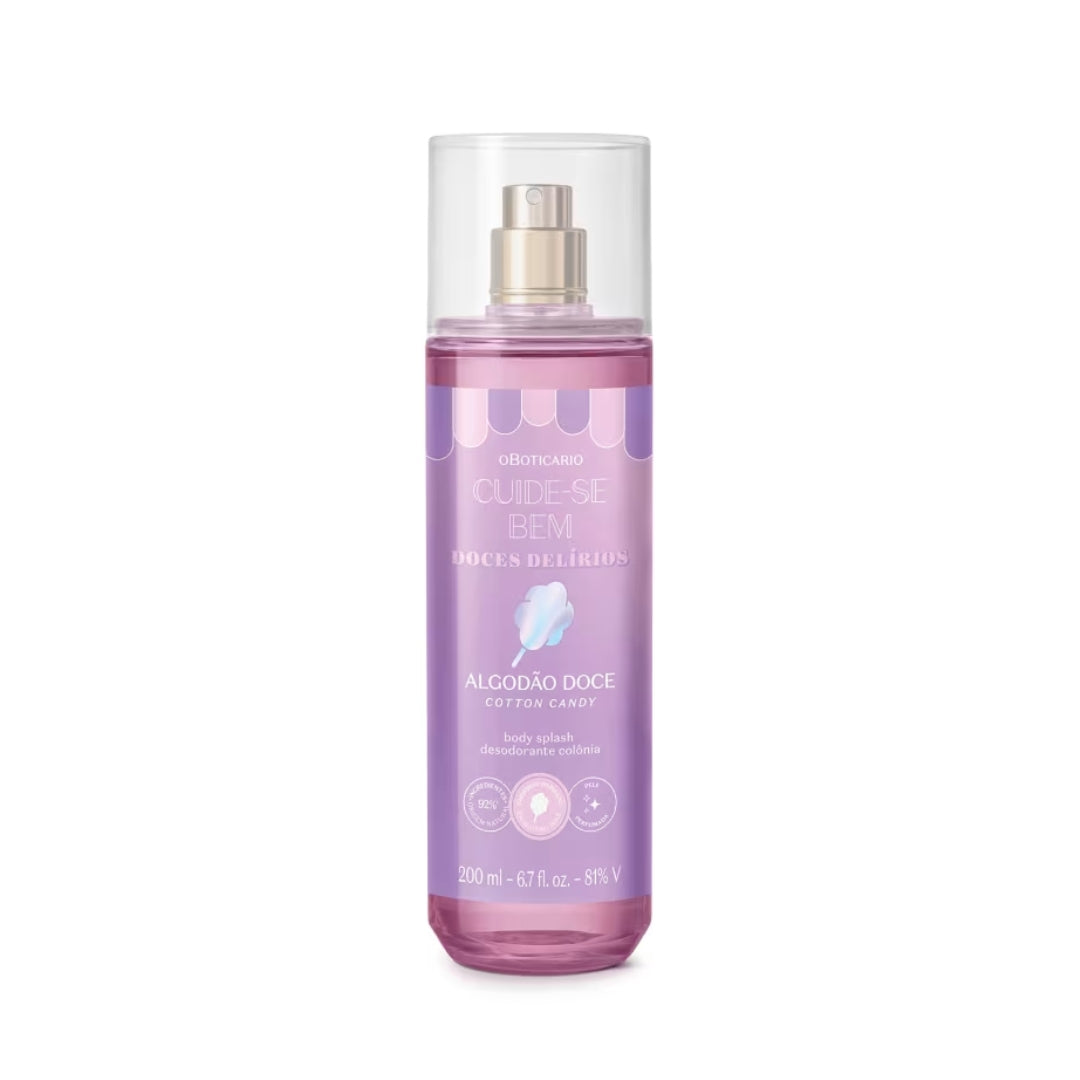 Cuide-se Bem Cotton Candy Body Splash  Fragrance Mist 200ml o Boticário