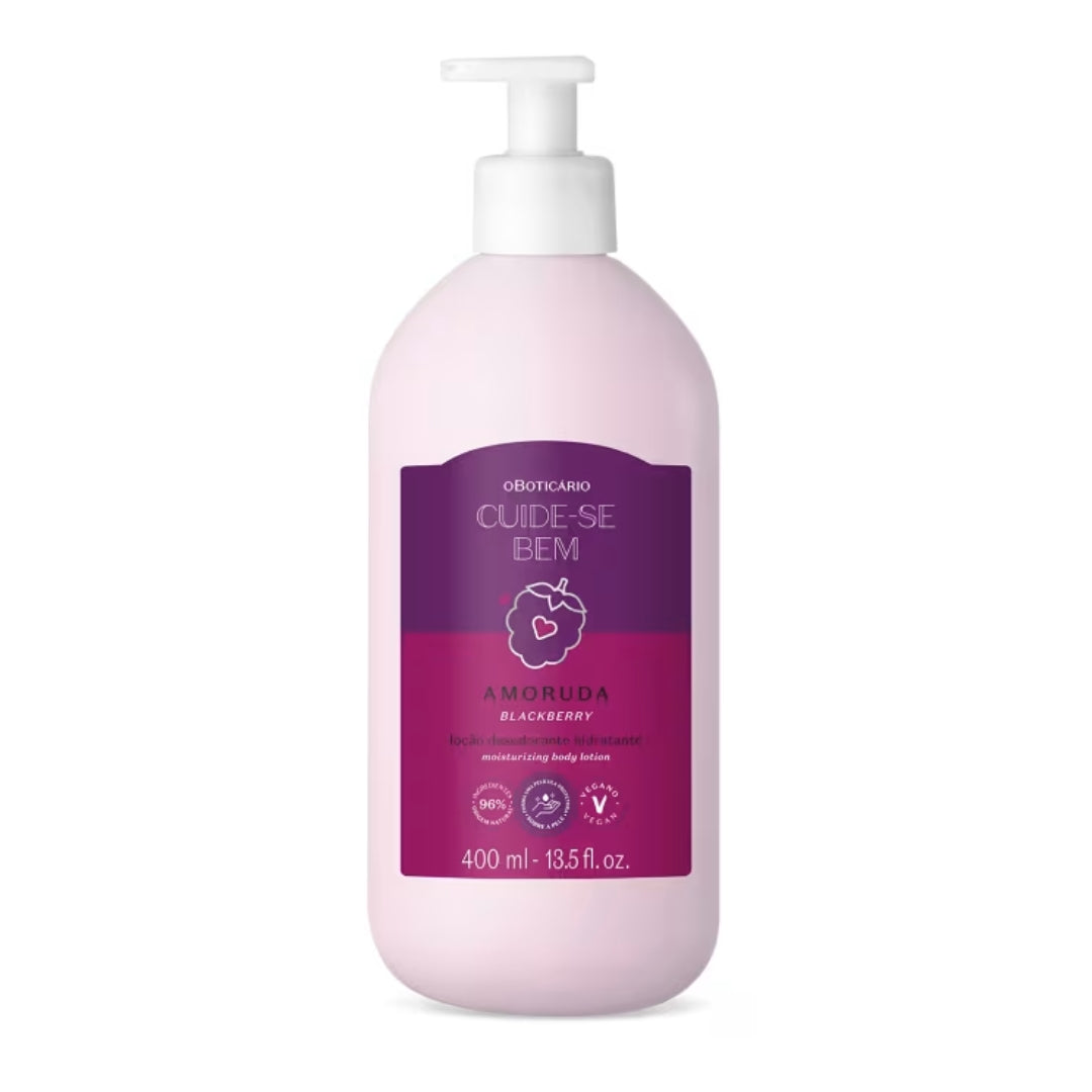 Cuide-se Bem Amoruda Blackberry Shea Butter Moisturizer 400ml o Boticário