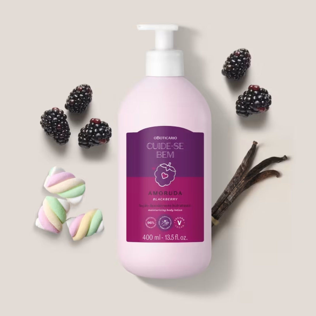 Cuide-se Bem Amoruda Blackberry Shea Butter Moisturizer 400ml o Boticário