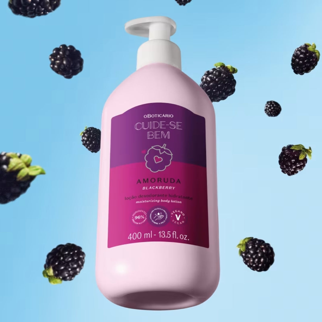 Cuide-se Bem Amoruda Blackberry Shea Butter Moisturizer 400ml o Boticário