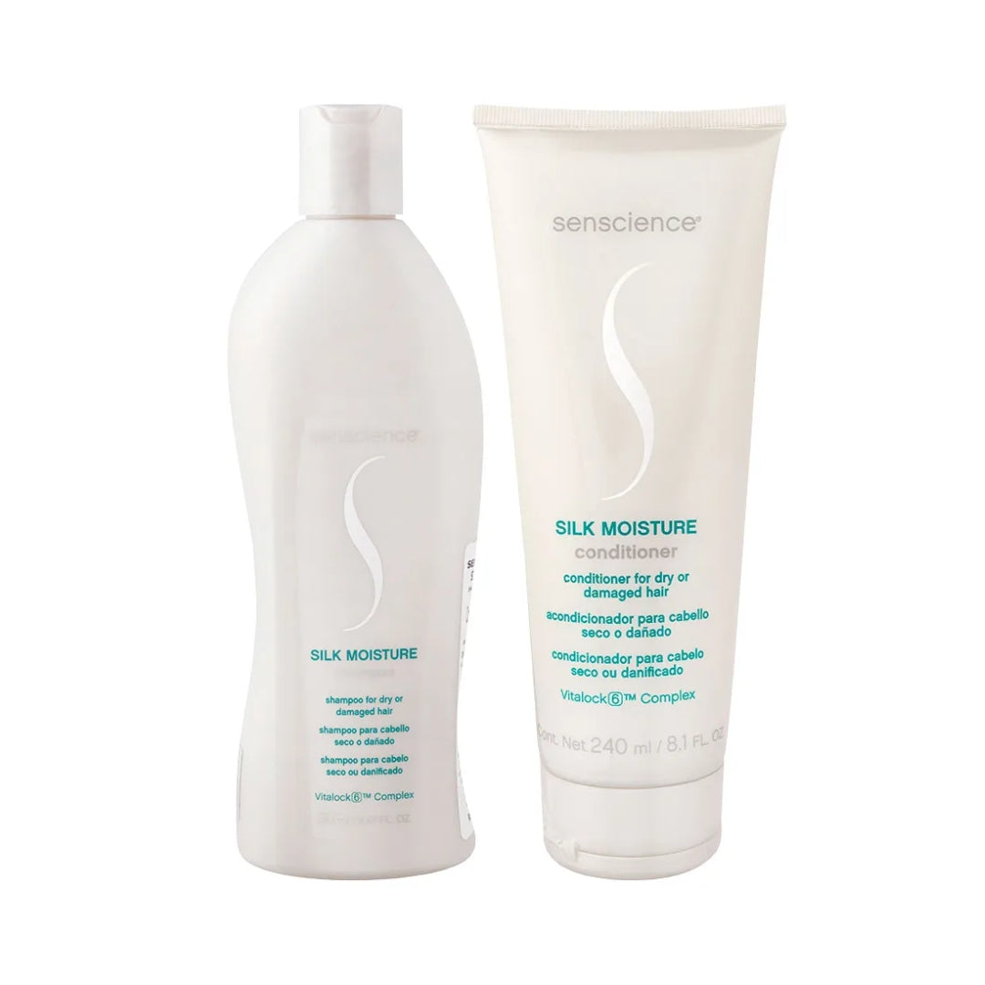 Silk Moisture Hydrating Shampoo & Conditioner Hair Care Kit Senscience