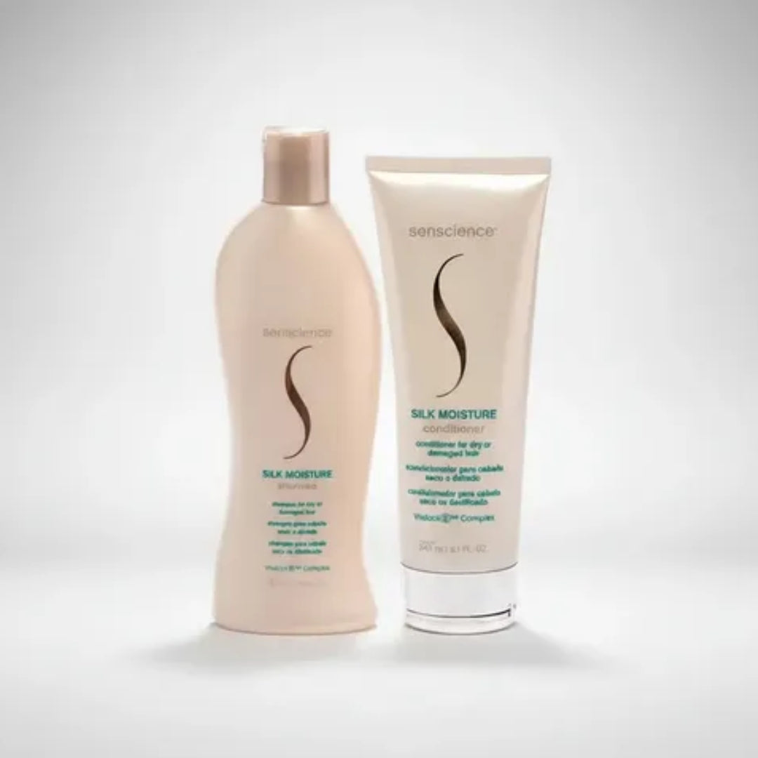 Silk Moisture Hydrating Shampoo & Conditioner Hair Care Kit Senscience
