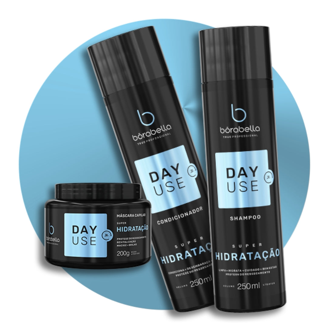 Day Use Super Hidratação Home Care Daily Hydration Hair Kit Borabella