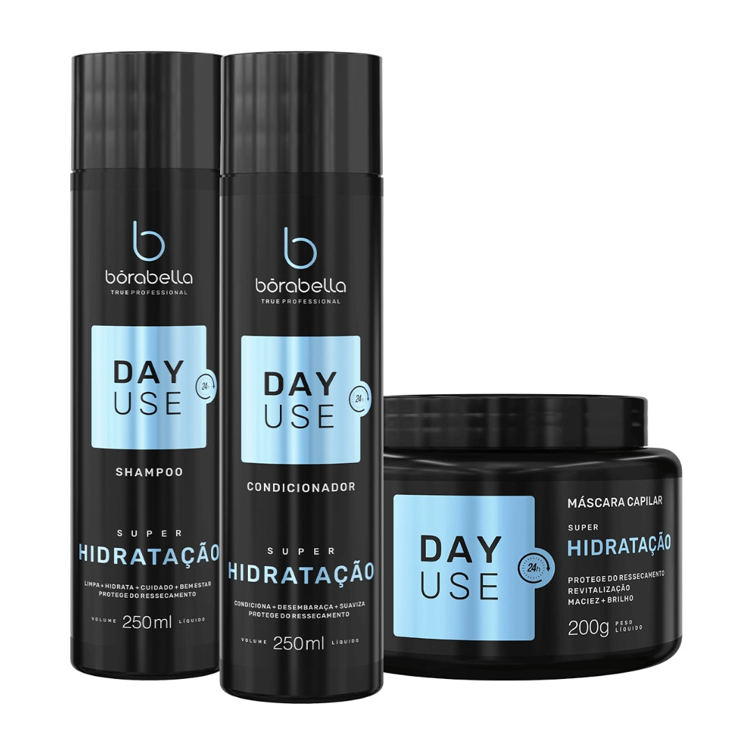 Day Use Super Hidratação Home Care Daily Hydration Hair Kit Borabella