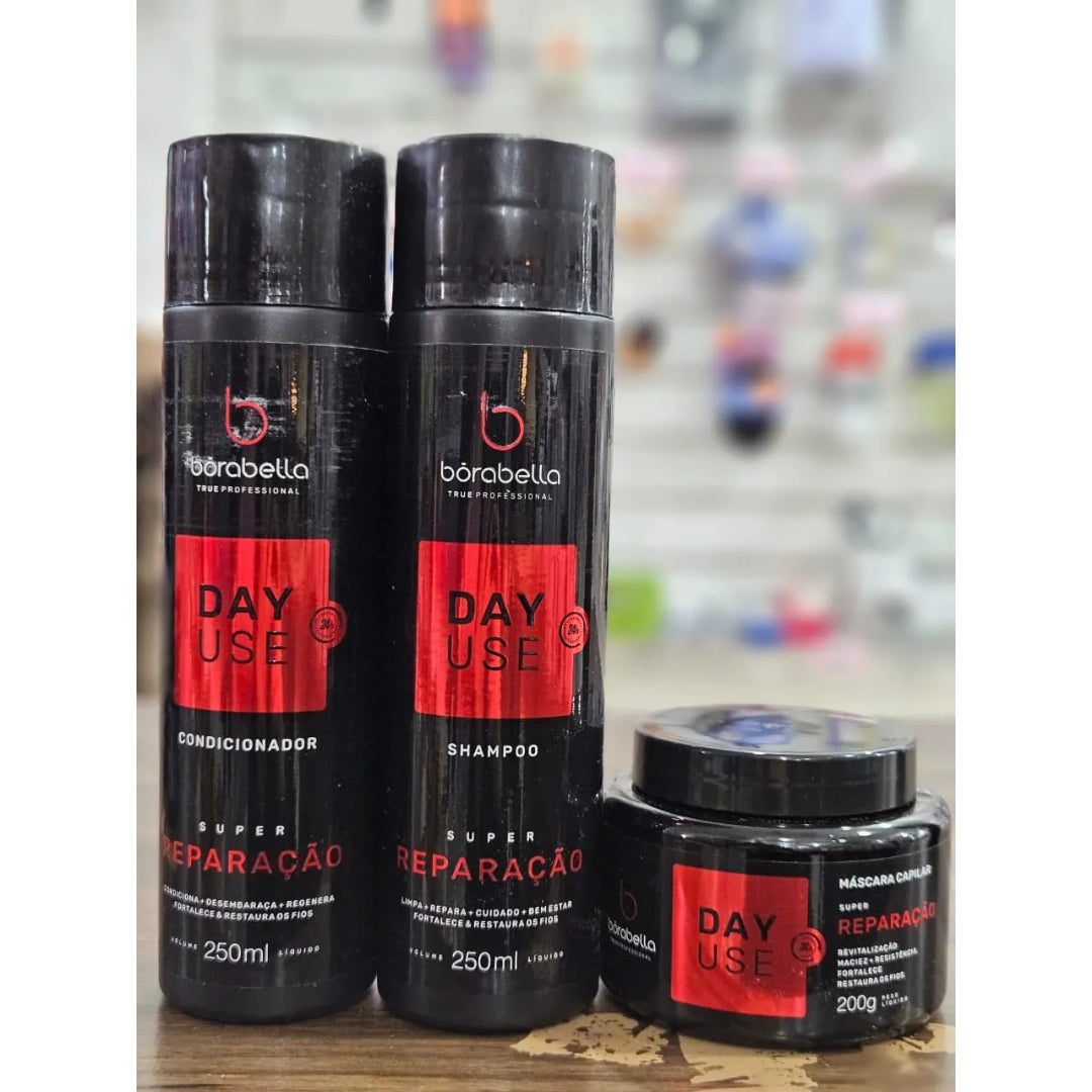 Day Use Super Reparaçao Repair Home Care Daily Hair Kit Borabella