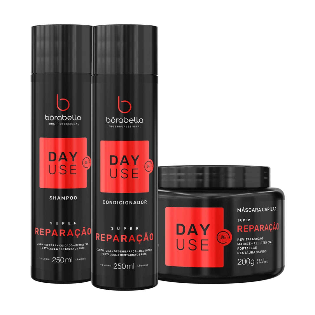 Day Use Super Reparaçao Repair Home Care Daily Hair Kit Borabella