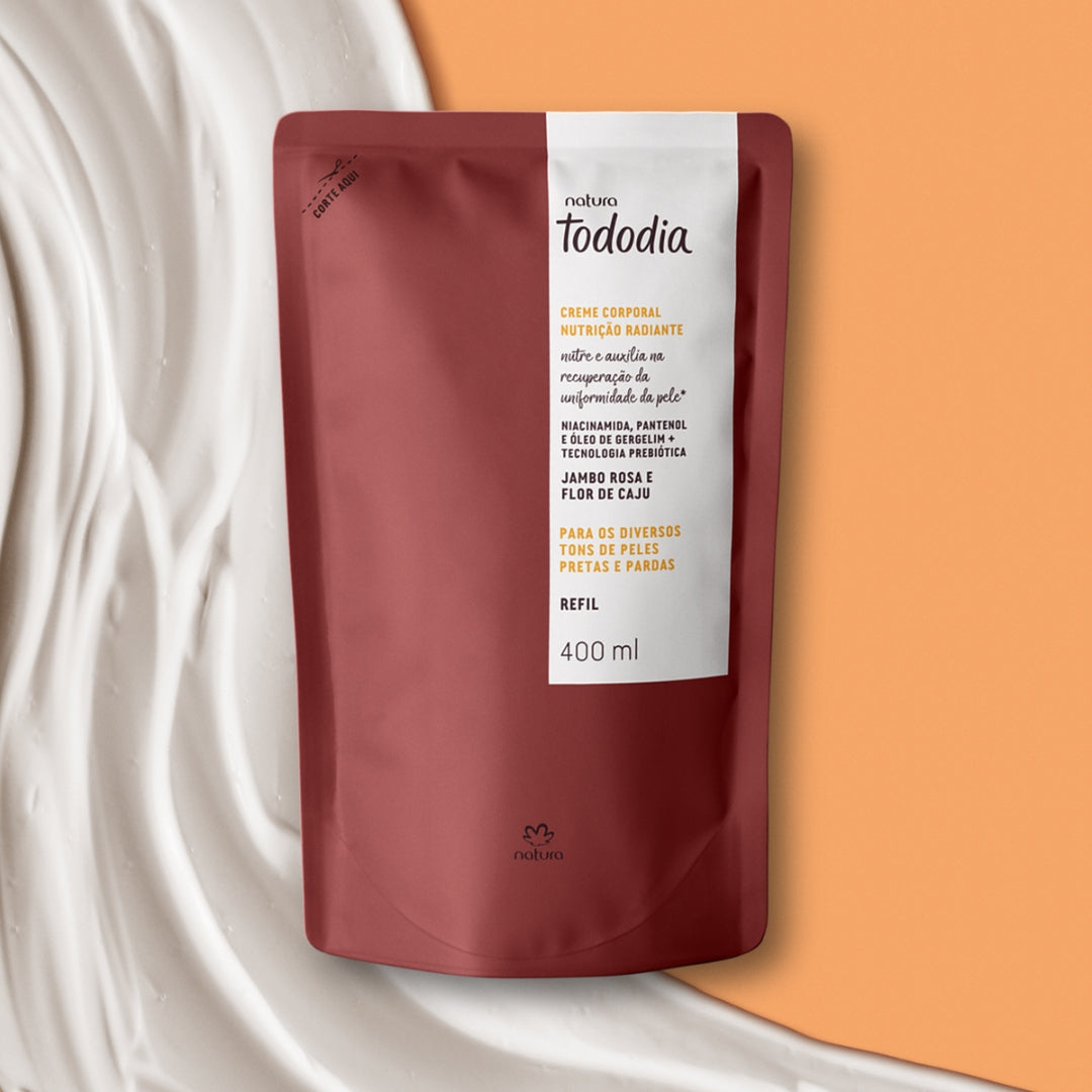 Todo Dia Nutrition Body Cream Refill Pink Jambo Cashew Flower 400ml Natura