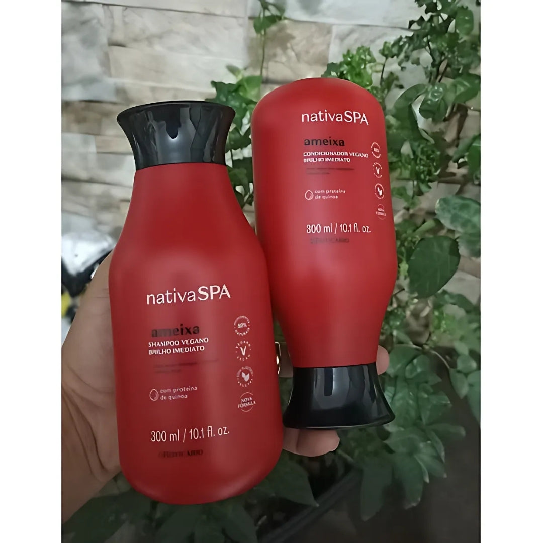 Ameixa Plum Shampoo Conditioner Hair Home Care Kit 2x 300ml o Boticário