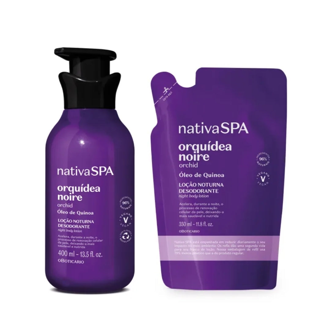 Nativa SPA Orchid Orquídea Noire Skin Care Body Moisturizing Kit O Boticário