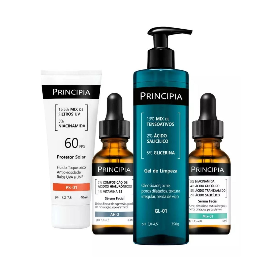 Skin Care Daily Protection Facial Niacimide Cleansing Treatment Kit Principia