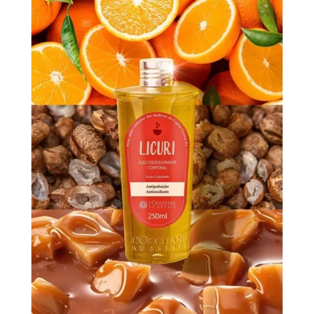 Licuri Deodorant Body Oil Antioxidant Daily Skin Care 250ml L'occitane