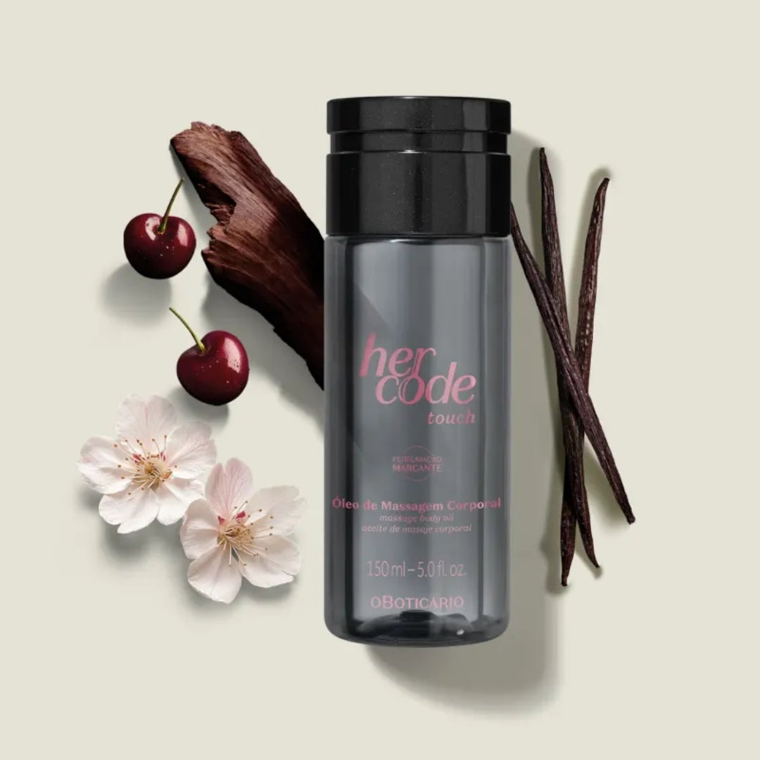 Her Code Touch Body Massage Oil Woody Oriental Fragance 150ml O Boticário
