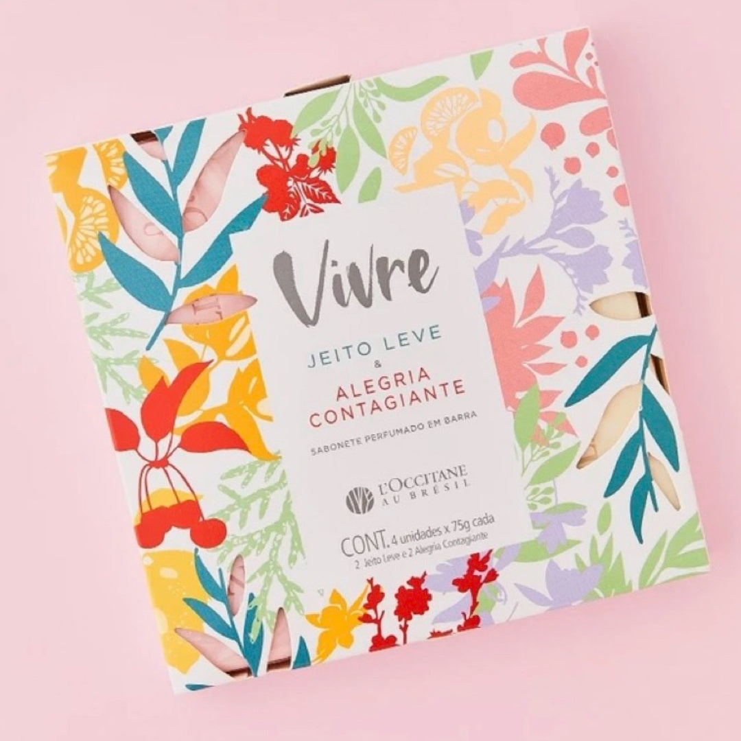 Vivre Scented Vegetable Bar Soap Bath Body Skin Care Kit L'occitane