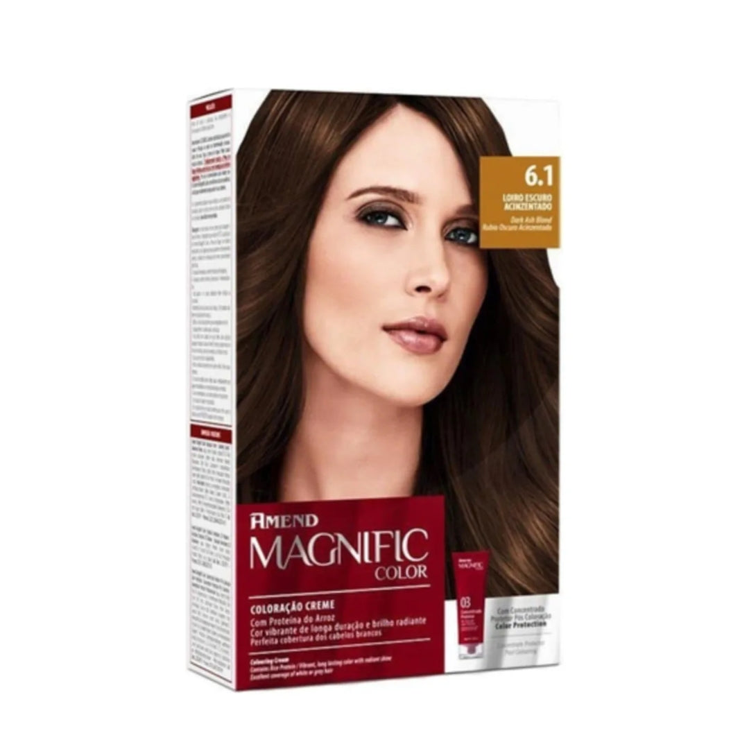 Lot of 3 Magnific Color Cream Dye 6.1 Dark Ash Blonde Hair Tint Amend