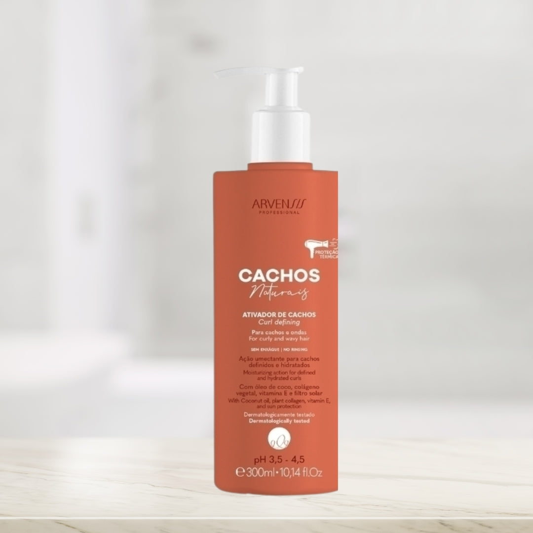Cachos Naturais Curls Activator Wavy Curly Hair Maintenance 300ml Arvensis