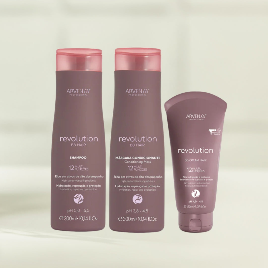 BB Hair Revolution Anti Frizz Protection Sealing Treatment Kit 3 Itens - Arvensis