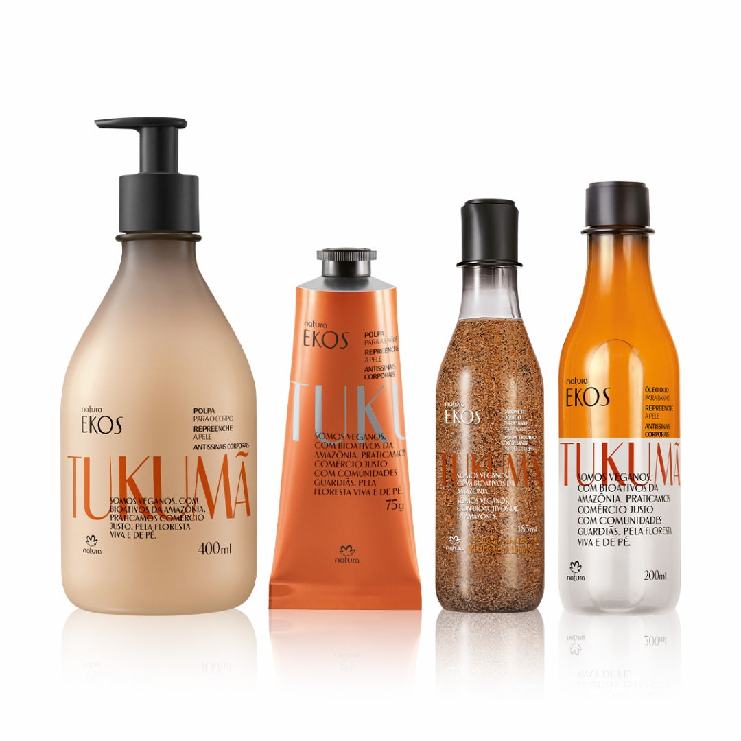 Ekos Tukumã Exfoliating and Moisturizing Body Hands Kit Natura Daily Skin Care