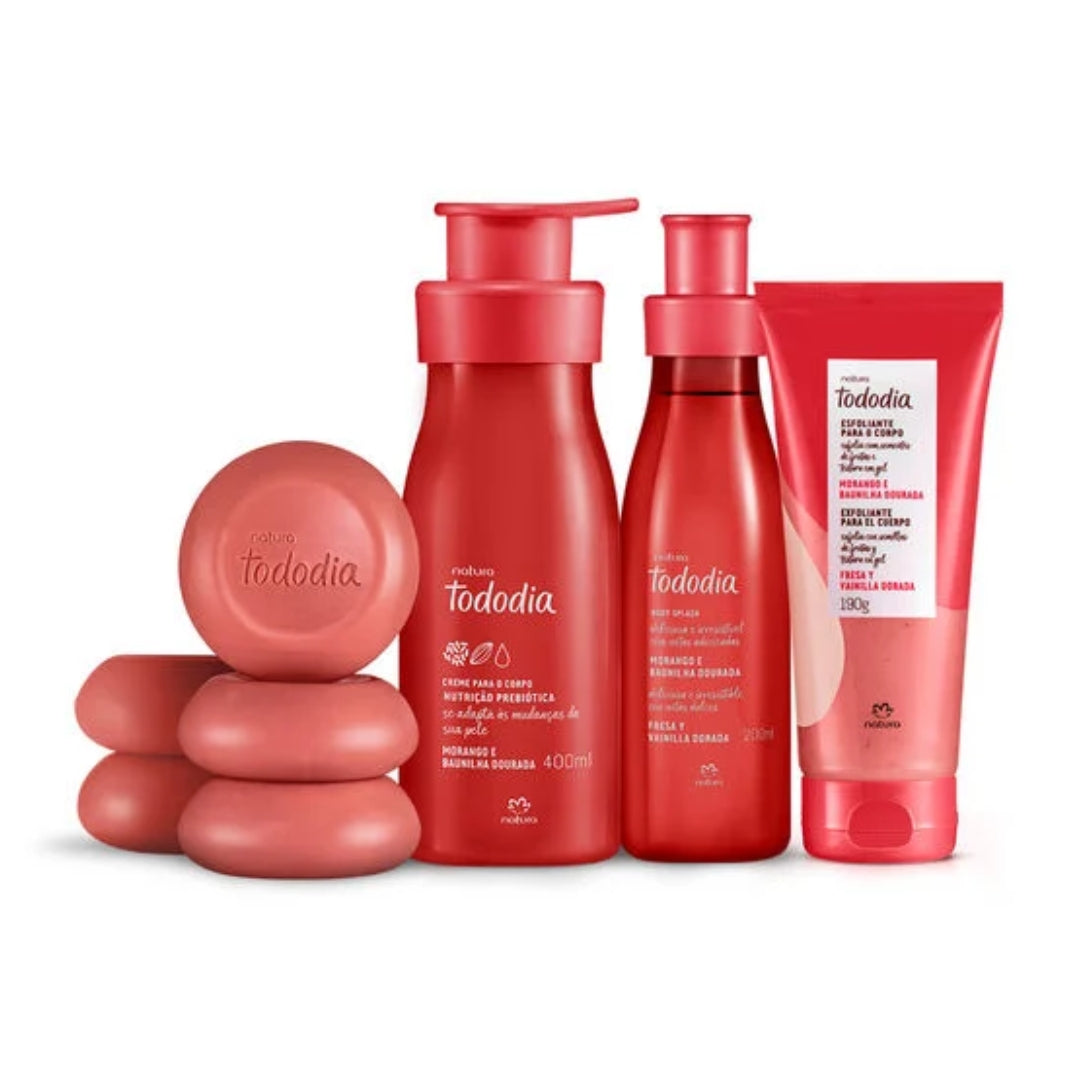Natura Todo Dia Strawberry and Golden Vanilla Skin Care Fragance Kit