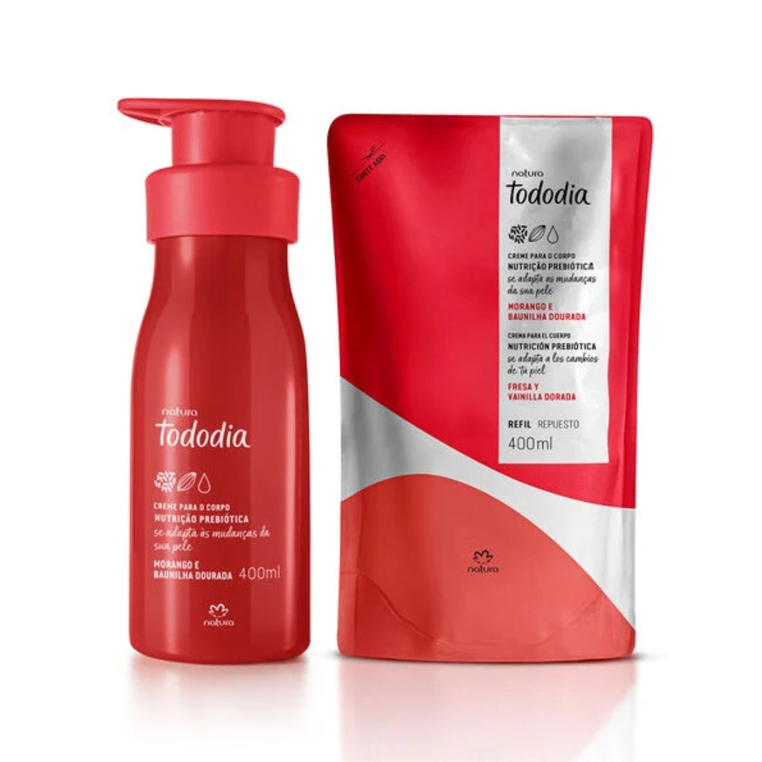 Natura Todo Dia Strawberry Vanilla Nourishing Deodorant Cream Kit Refill