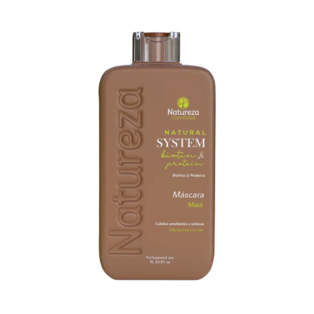 Natureza Natural Therapy Biotin Gloss Hair Organic Anti Frizz Treatment Step 2 1L