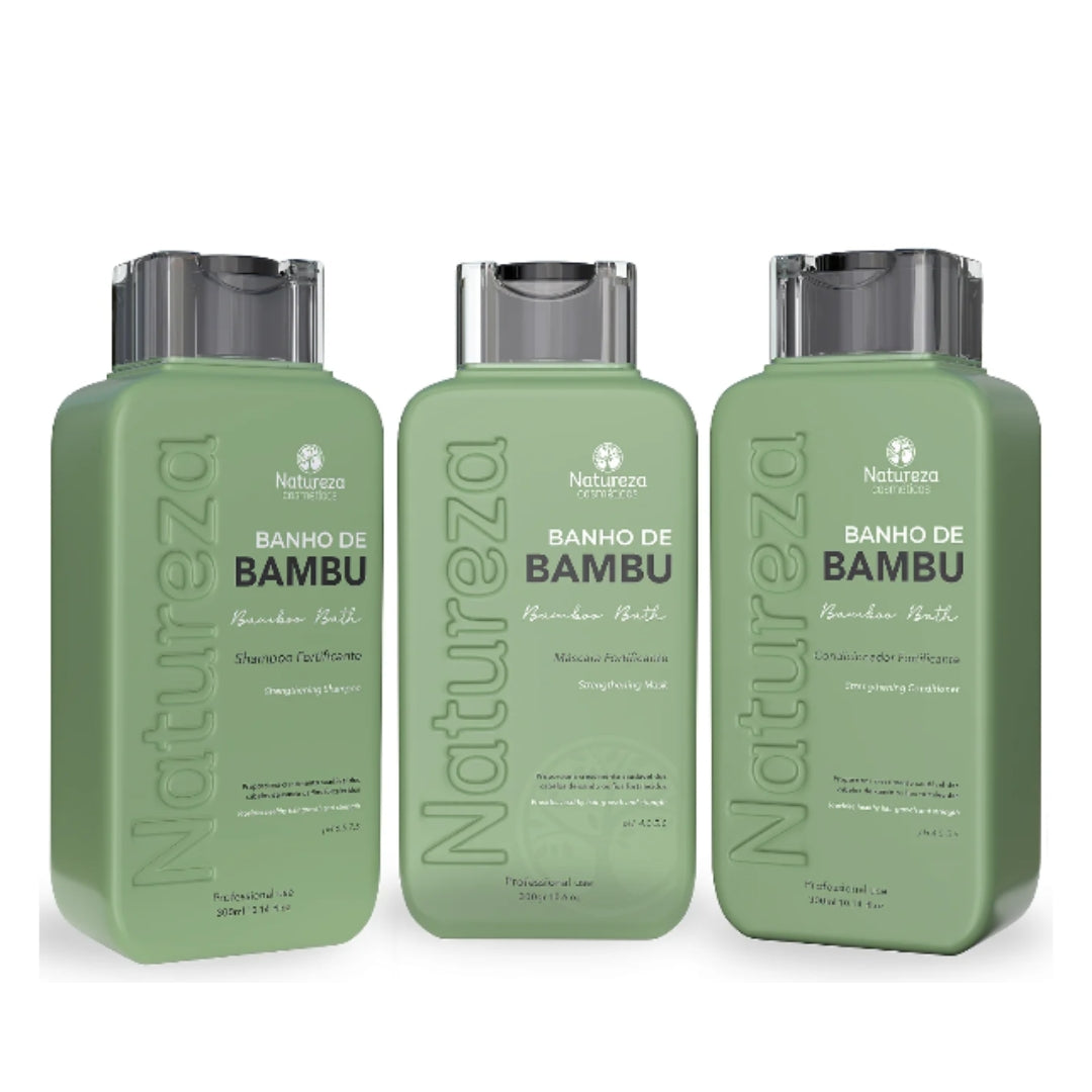 Bain de Bambou Bio à la Kératine Professionnel Entretien de la Maison 3x300 - Natureza