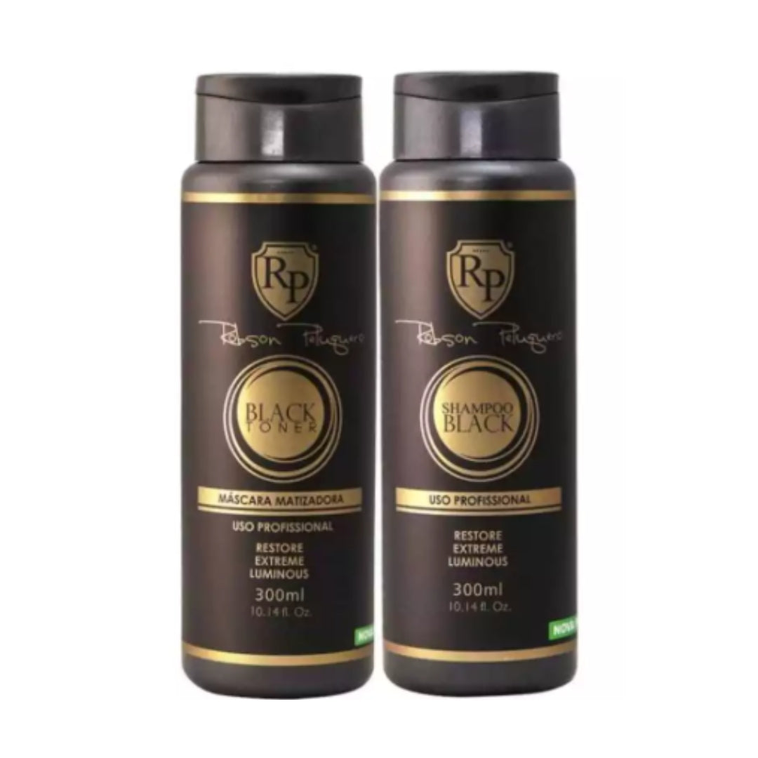 Robson Peluquero Home Care Black / Silver Kit 2x300ml / 2x 10.1 Oz