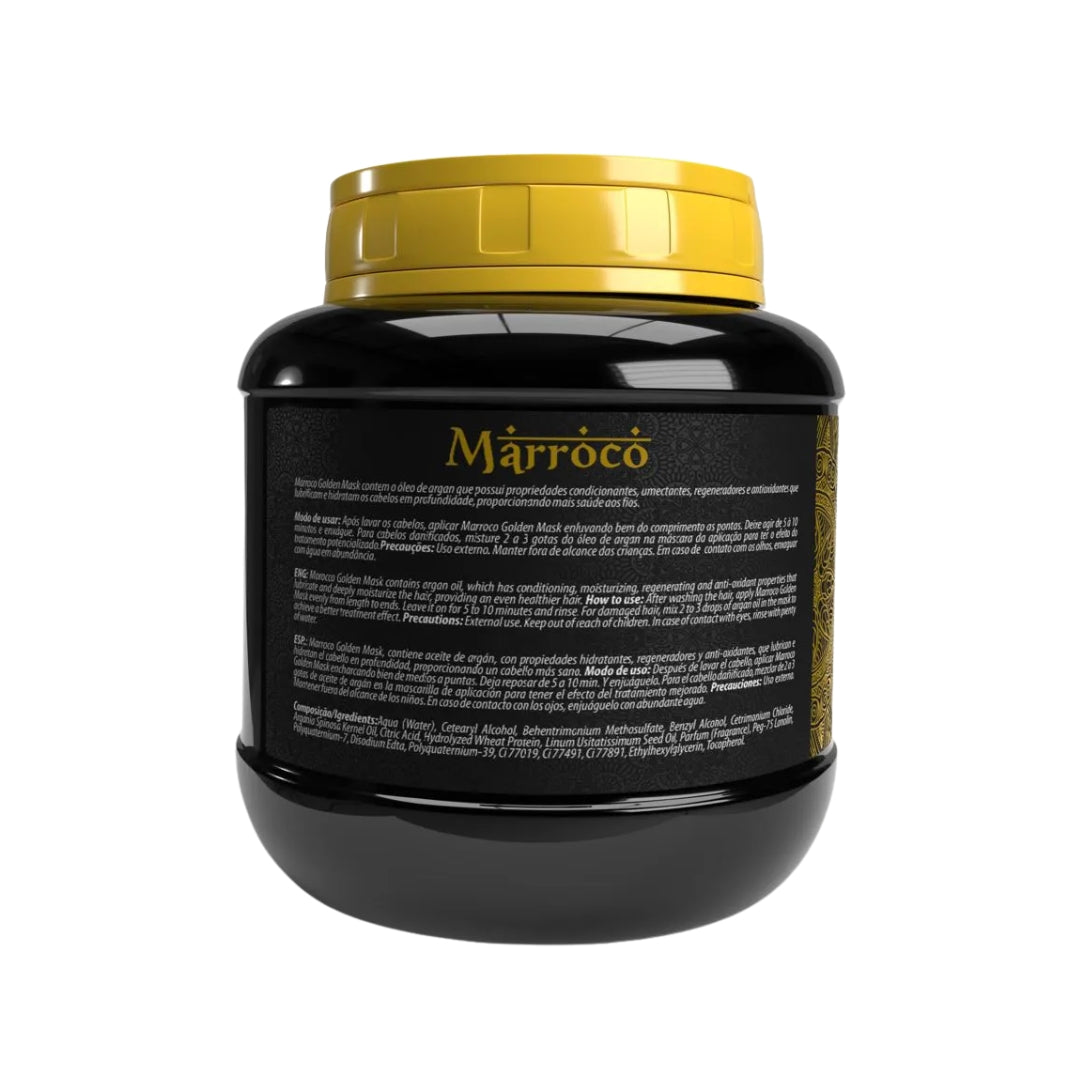 Marroco Argan Golden Plus Masque revitalisant hydratant pour cheveux 2Kg - Floractive