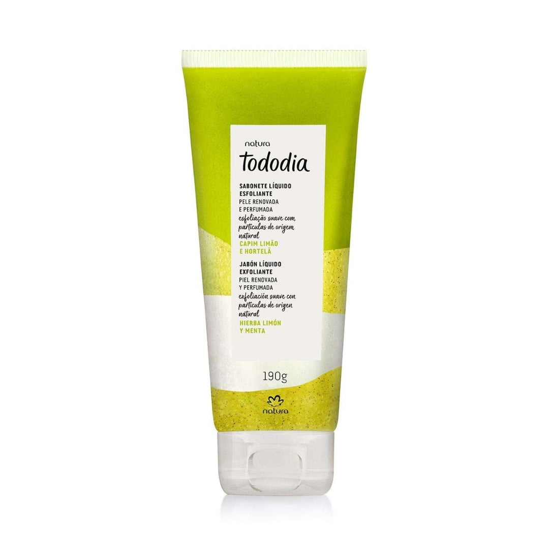 Todo Dia Lemongrass Mint Body Scrub Liquid Soap 190g Natura Skin Care