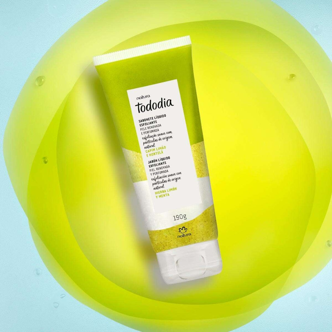 Todo Dia Lemongrass Mint Body Scrub Liquid Soap 190g Natura Skin Care