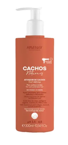 Cachos Naturais Activateur de Boucles Entretien Cheveux Bouclés Ondulés 300 ml Arvensis