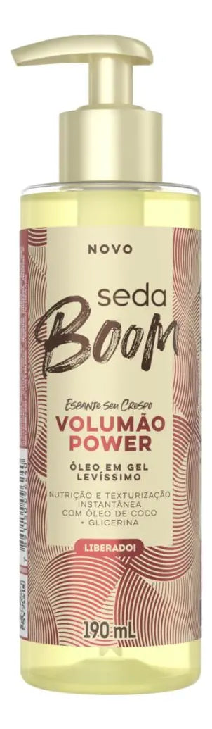 Seda Boom Volumão Power Ultra-Light Oil-Gel Nourishment & Texturizing 190ml