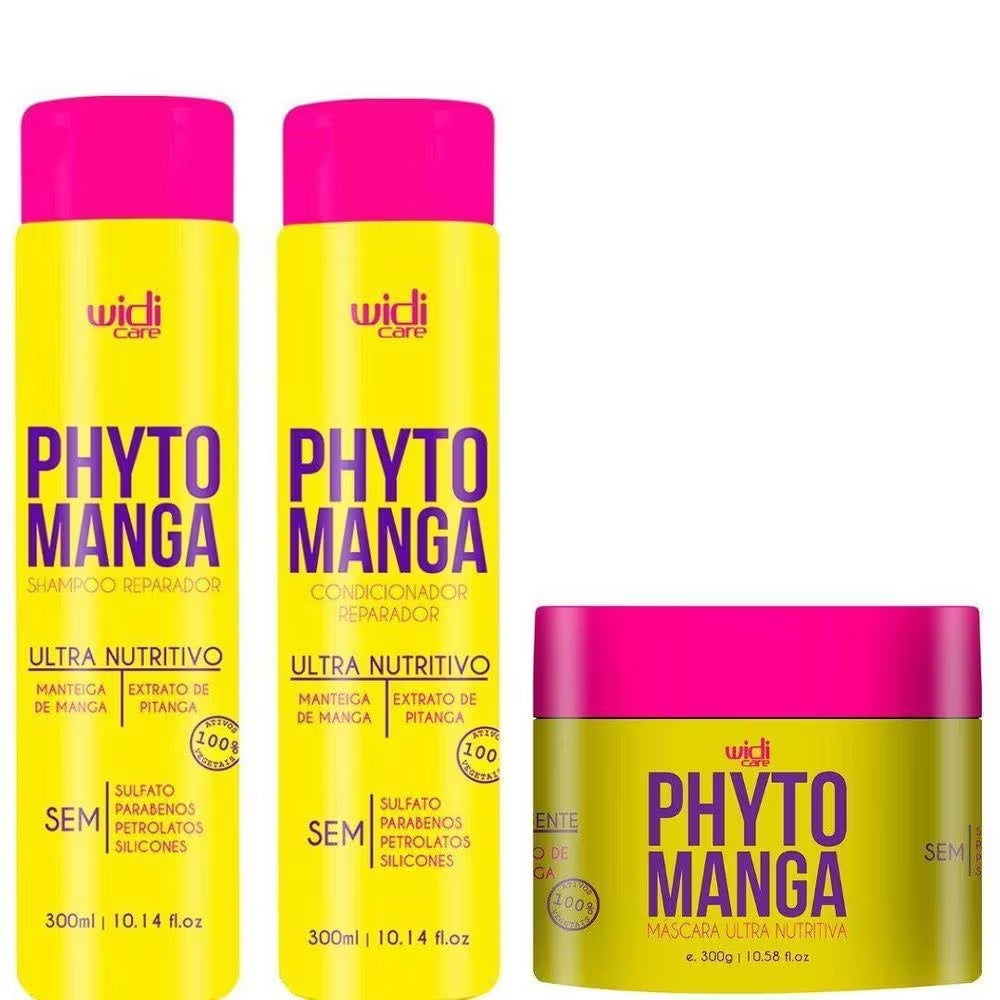 Phyto Manga Ultra Hair Kit Nourrissant Extrait De Beurre De Mangue 3 Itens - Widi Care