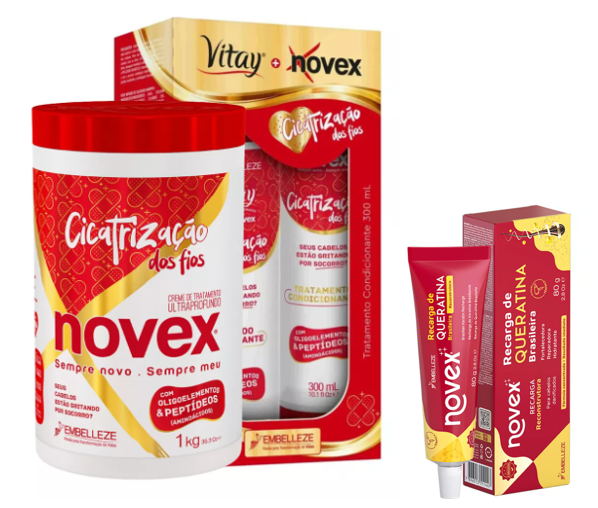 Kit de cicatrisation des cheveux Novex