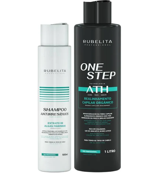 ATH Organic One Step Progressive + Anti Residue Shampoo Kit 2 Itens - Rubelita