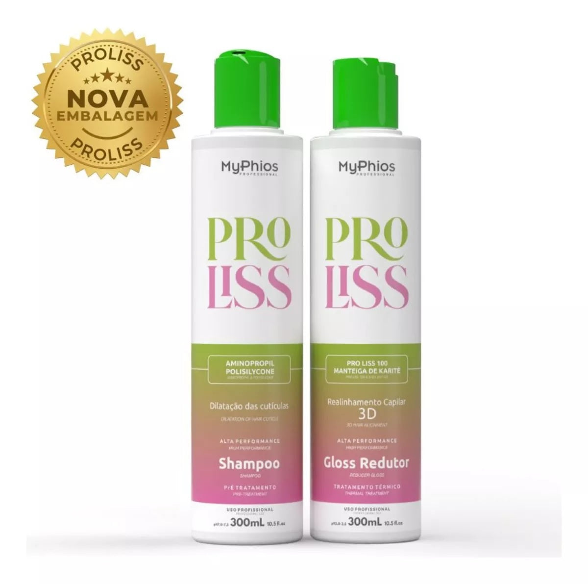 Progressive Brush Hair Straightening Volume Reducer Proliss Kit 2x300 - My Phios