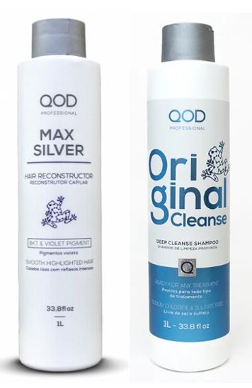 QOD MAX Silver Flusening Shine Hair Neadralized Kit 2x1L - QOD