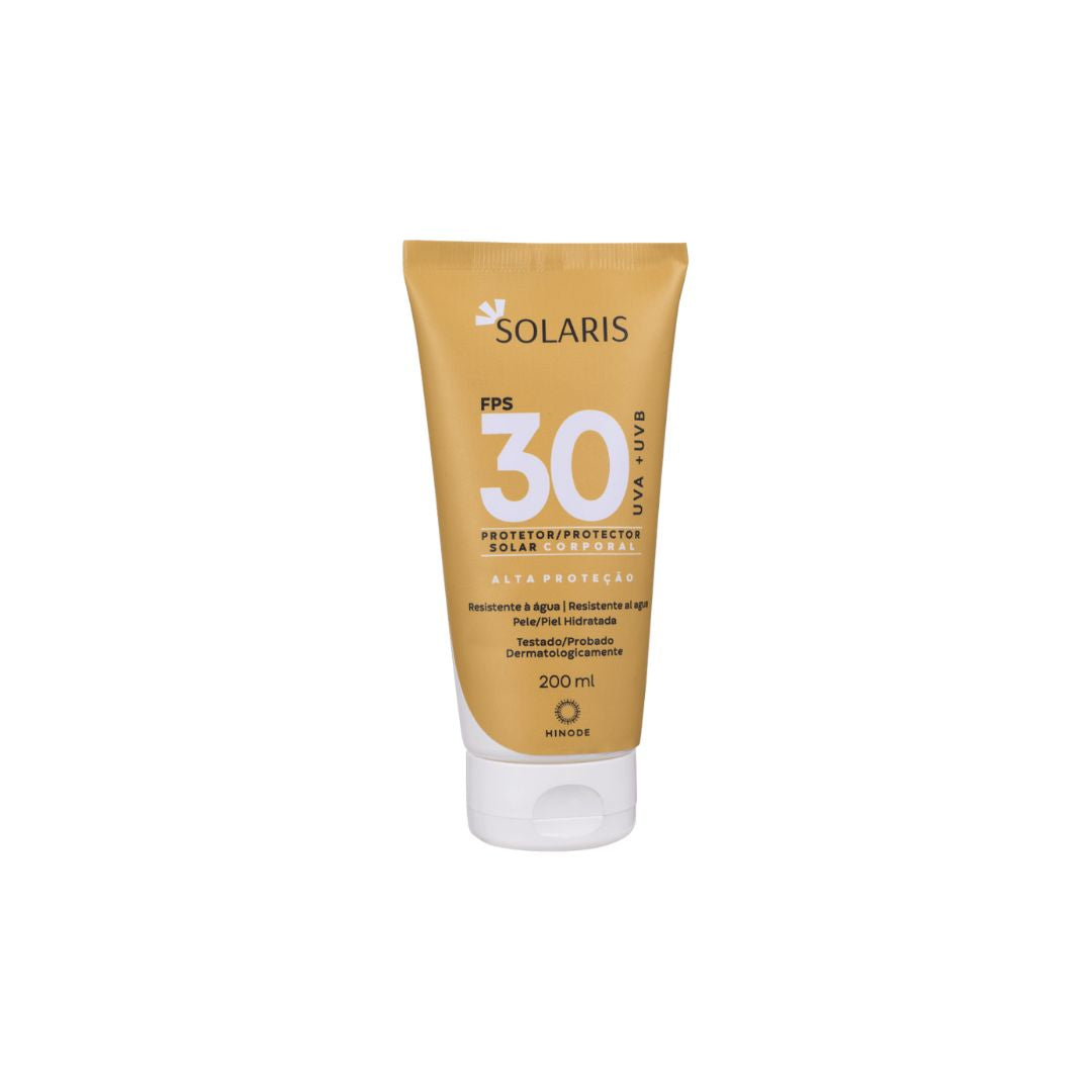 Crème solaire pour le corps Solaris UVA / UVB SPF 30 Protection de la peau 200 ml Hinode