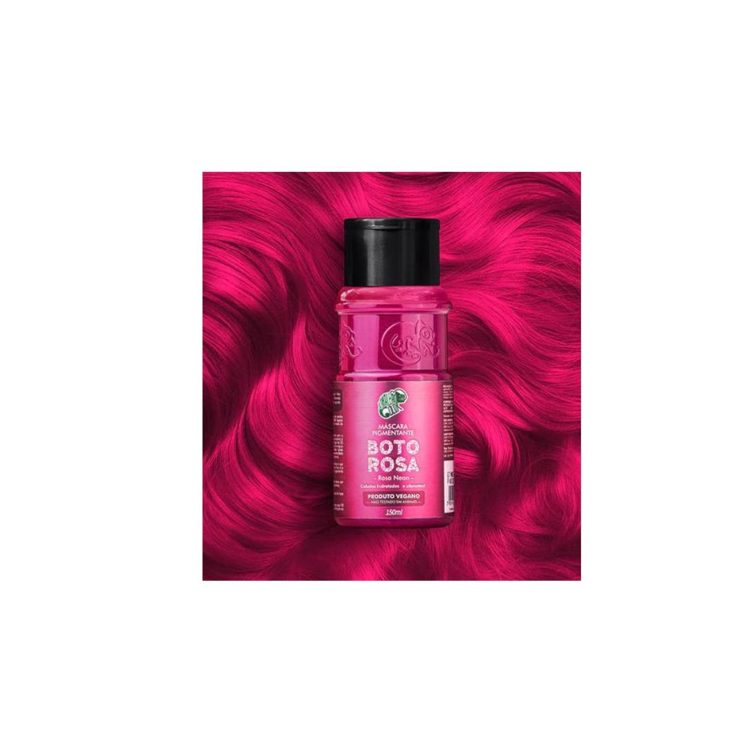 Boto Rosa Kit de coloration capillaire rose avec pigment + diluant en crème 2x 150 ml Kamaleao